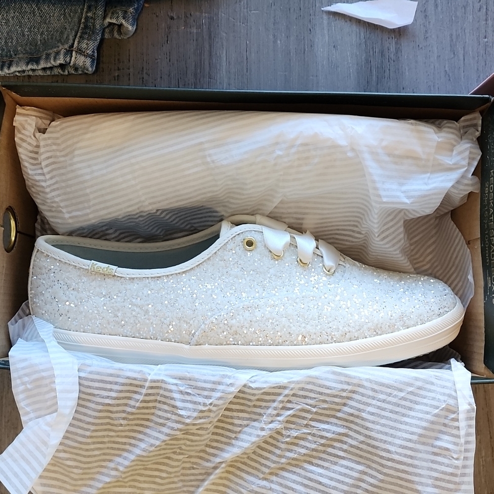Kids Kate Spade Sparkle Glitter Shoe Bride